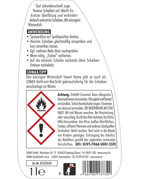 SONAX ScheibenEnteiser "Sweet Home"